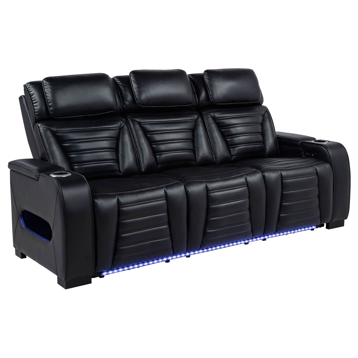 Isadora - Power Reclining Sofa With Dual Independent Recline - Black Furniture Max