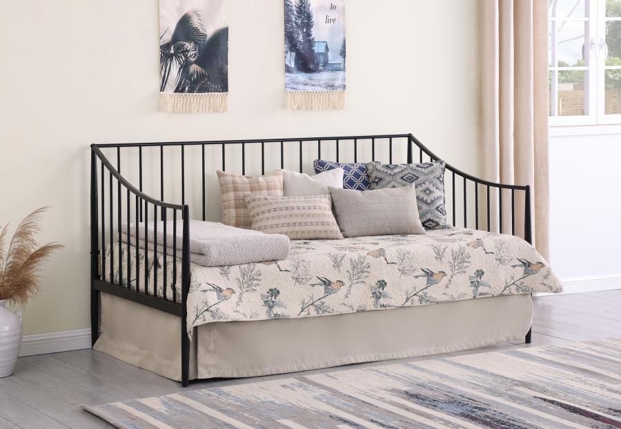 Newbury - Metal Twin Daybed Bed Frame - Matte Black Coaster Fine Furniture