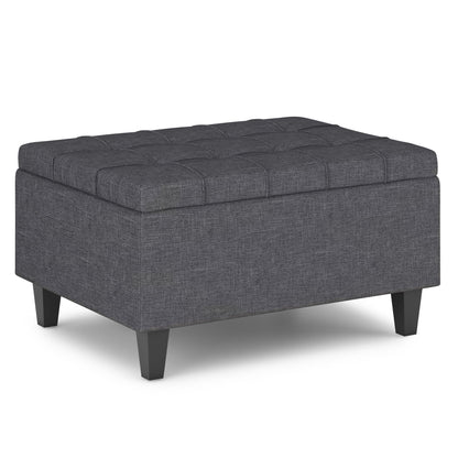 Harrison - Upholstered Coffee Table Storage Ottoman Simpli-Home