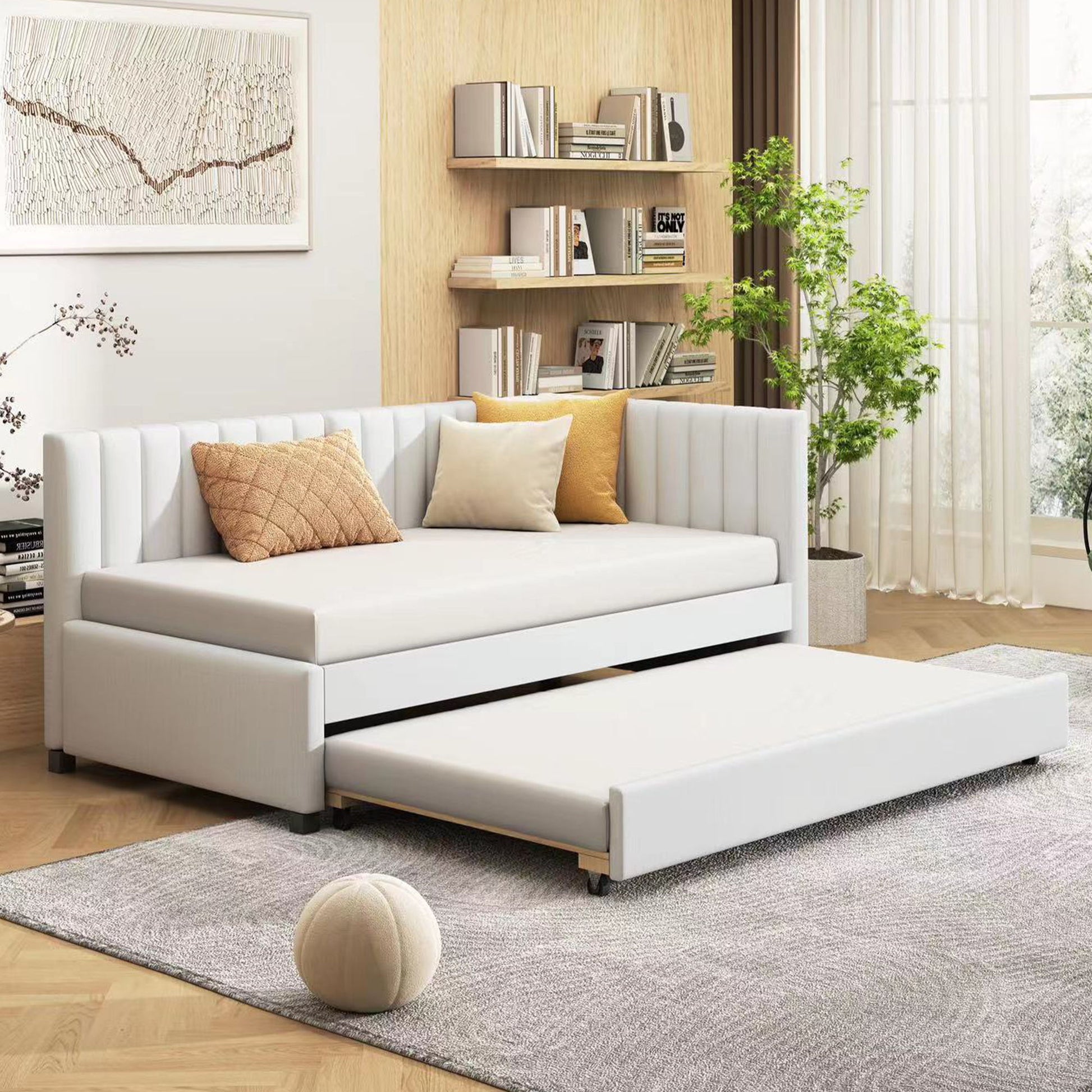 Upholstered Daybed, Sofa Bed Frame, No Box Spring Needed DreamHaus