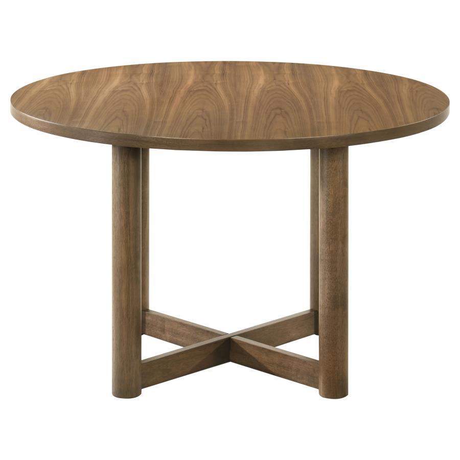 Crestmore - Round Wood Dining Table - Walnut Coaster Fine Furniture