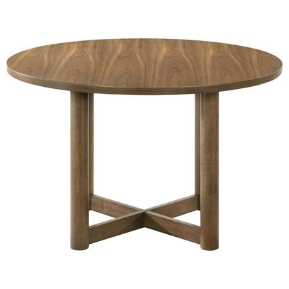 Crestmore - Round Wood Dining Table - Walnut Coaster Fine Furniture
