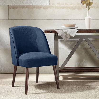 Bexley - Rounded Back Dining Chair With Wraparound Back - Blue JLA