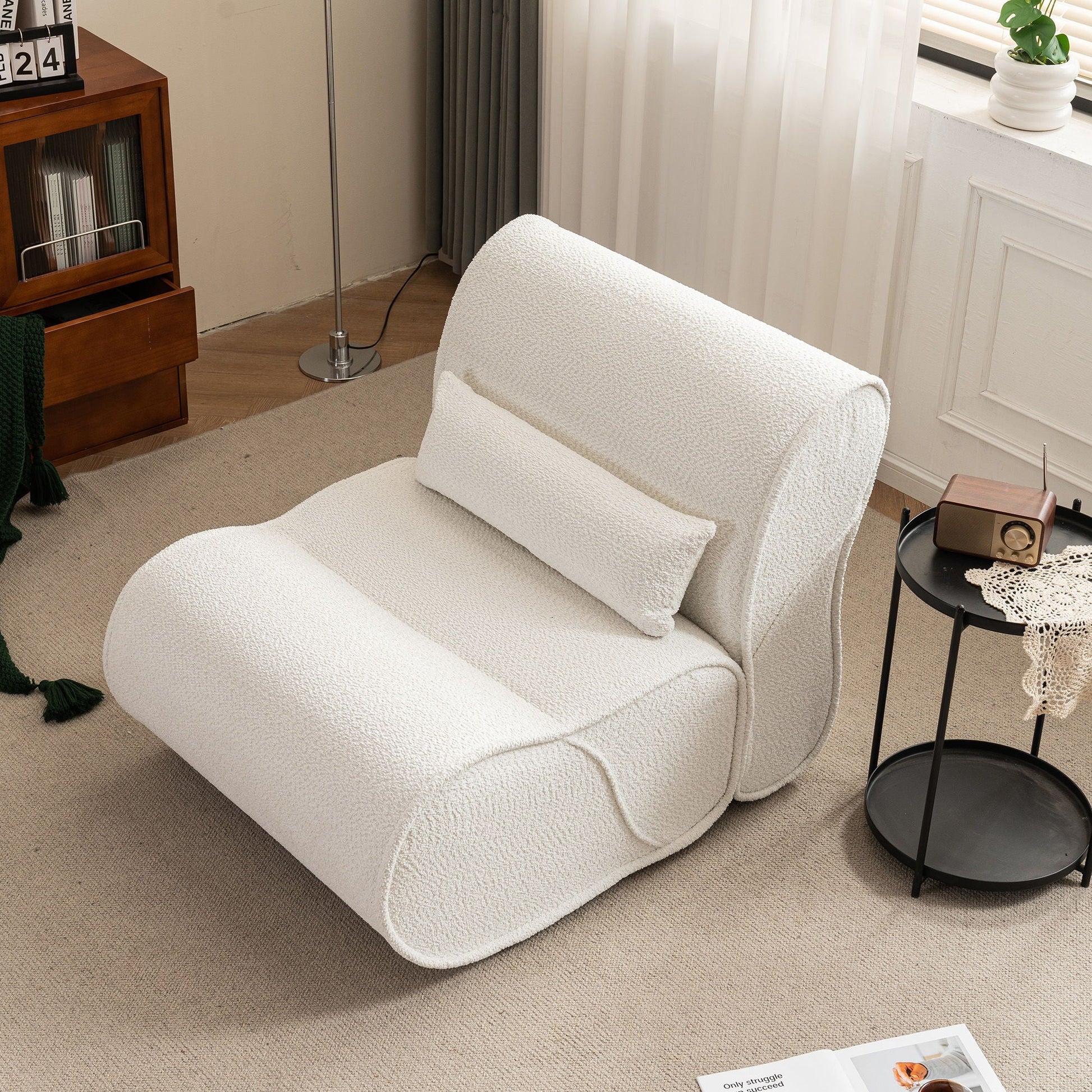 Soft Pellet Velvet Recliner, Comfortable Lounge Chair With Waist Pack Padding, Modern Design, Ideal For Living Room Home Essentials