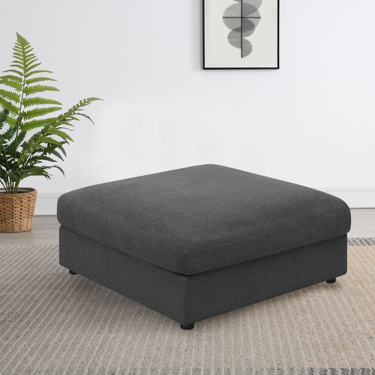 Duncan - Square Upholstered Ottoman Furniture Max