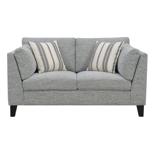 Loveseat Sofa With Upholstery - Gray Emerald Home
