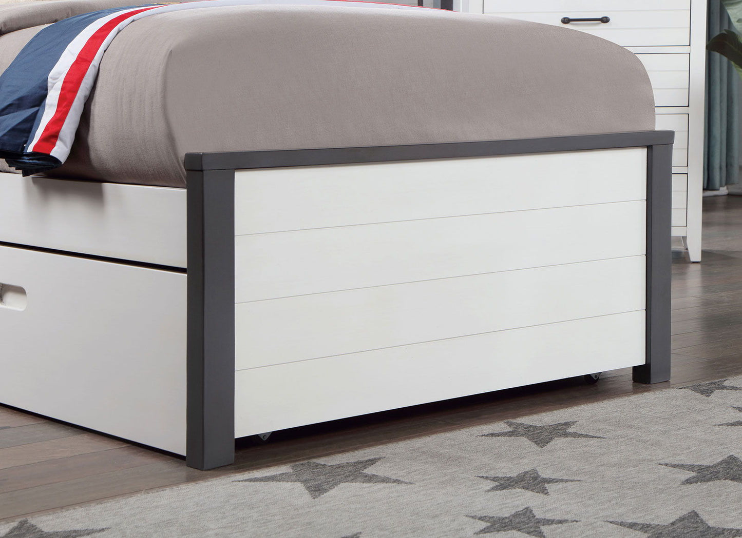 Priam - Full Bed - White / Gray