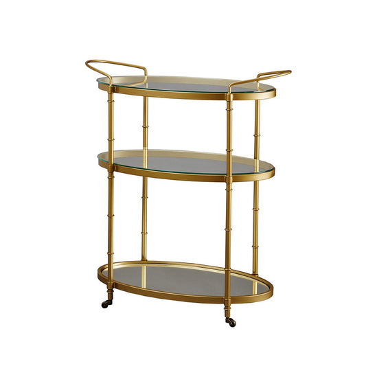 Lauren - Bar Cart - Antique Gold