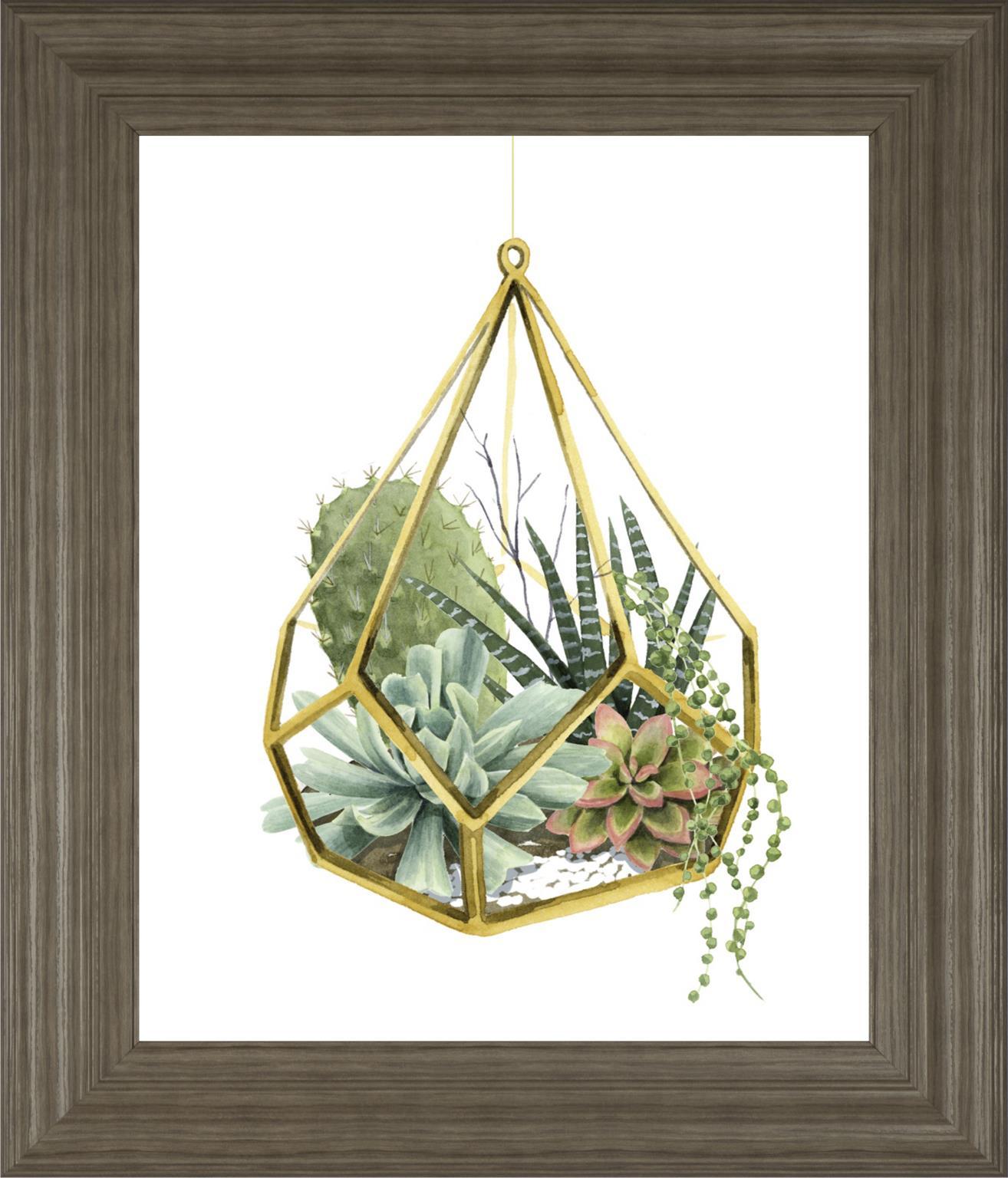 22x26 Wild Terrarium II By Grace Popp - Green