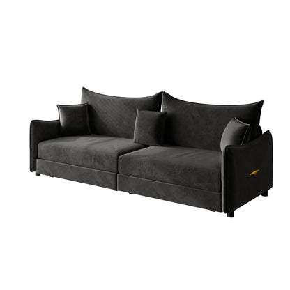 King Pull Out Sofa Bed, 3-In-1 Convertible Bed With 3 Pillows Home Essentials