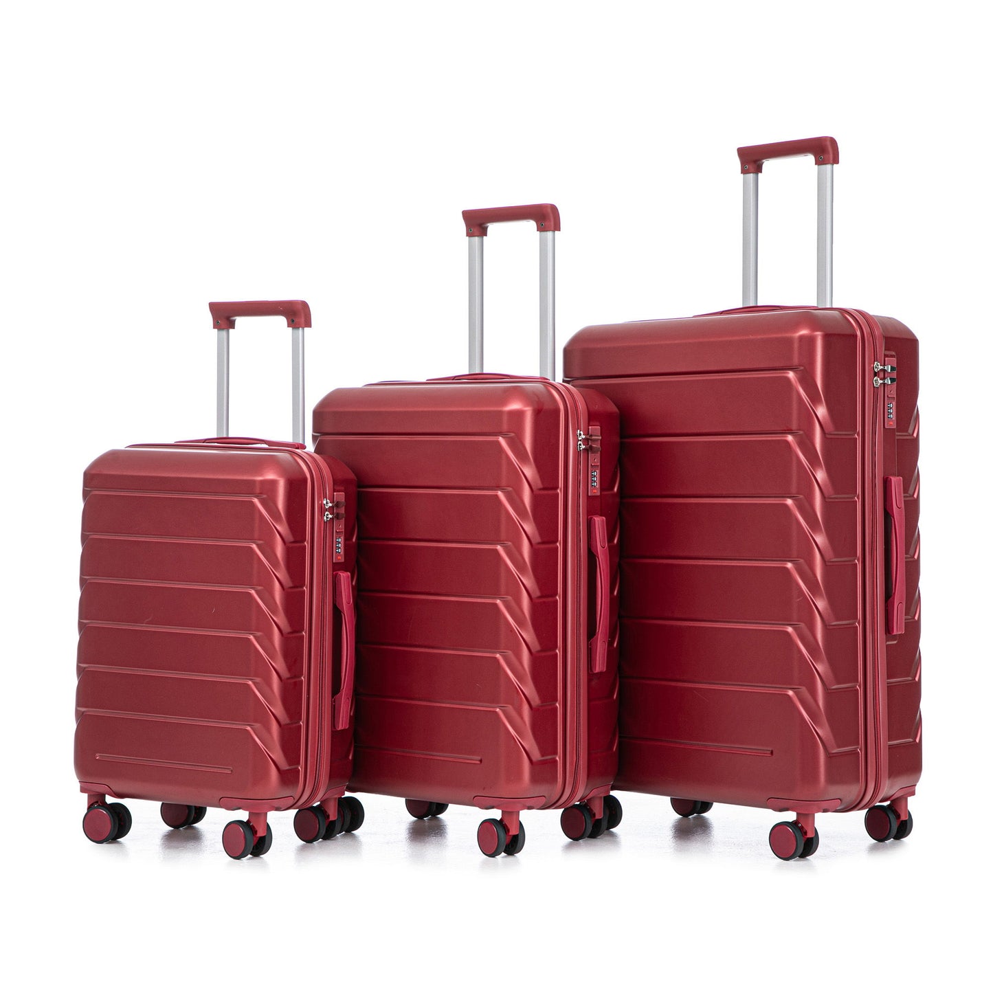 3 Pieces Set 20" / 24" / 28" Spinner Wheel Luggage With Combination Lock Daily Nest