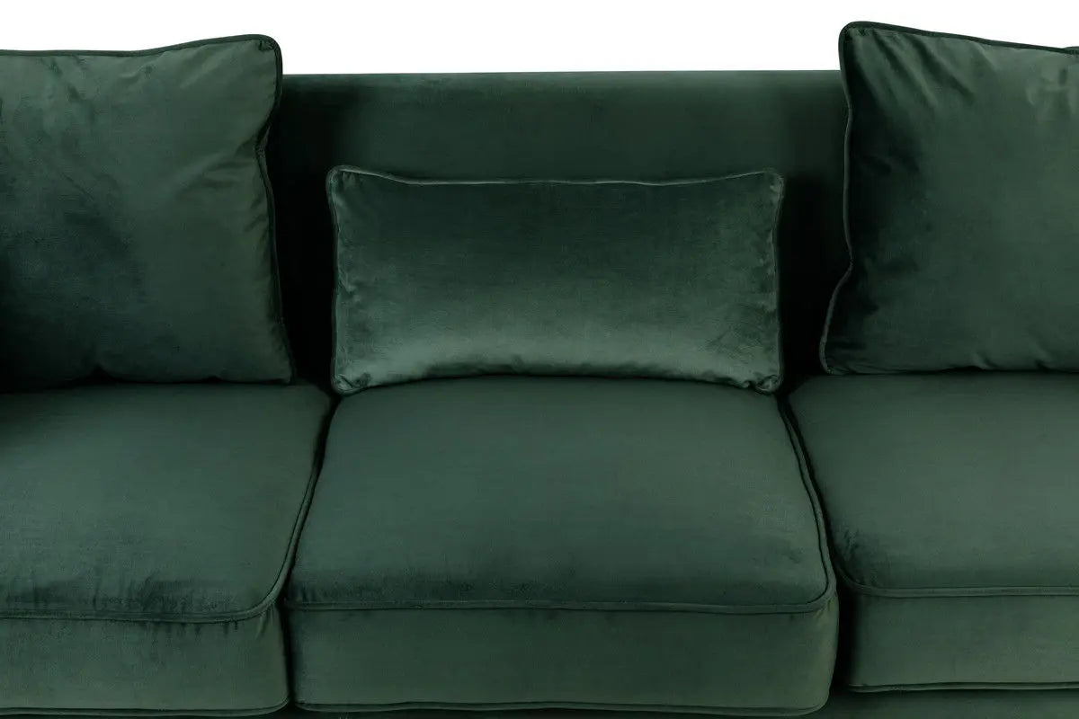 Bayberry - Velvet Sofa With 3 Pillows Lilola Home