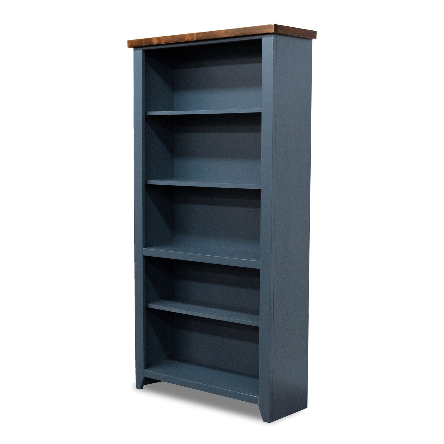 Nantucket - 5 Shelf Bookcase - Blue Denim, Whiskey Legends
