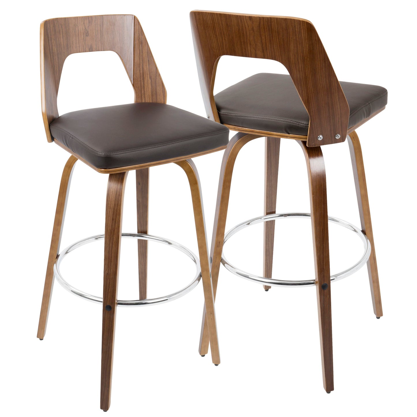 Trilogy - Mid Century Modern Barstool (Set of 2) Lumi Source