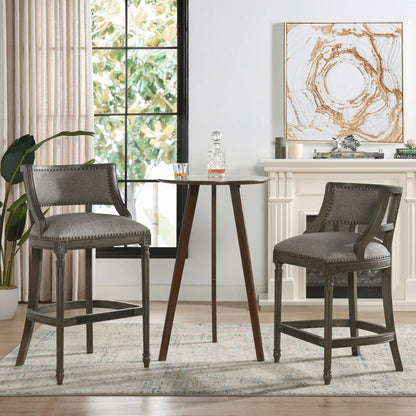 Paris - Farmhouse Counter Height Bar Stool With Backrest Jennifer Taylor Home