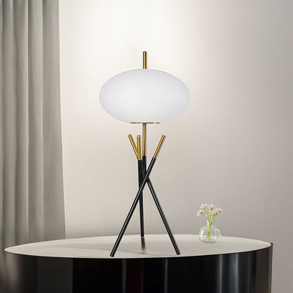 Table Lamp - Black / Gold Crown Mark