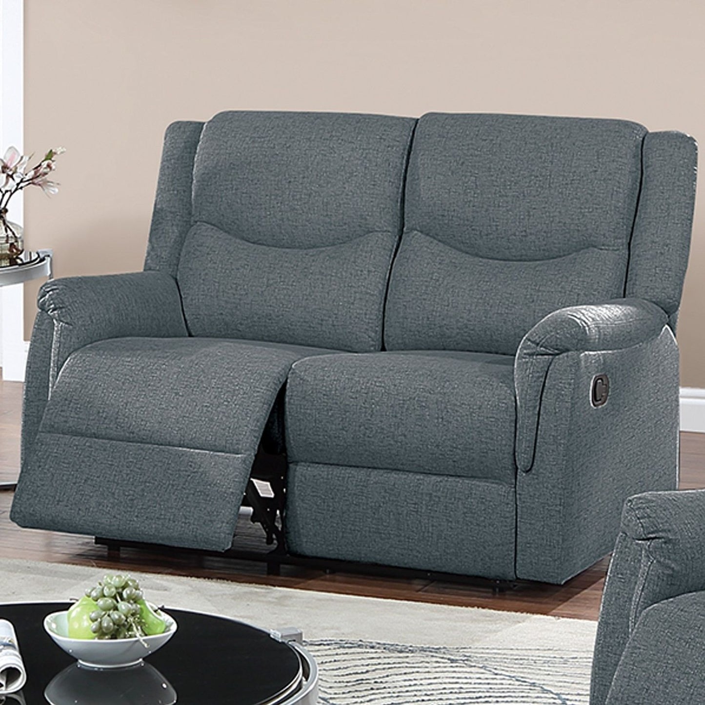 Modern Style Recliner Loveseat With Plush Armrest And Headrest Home Essentials