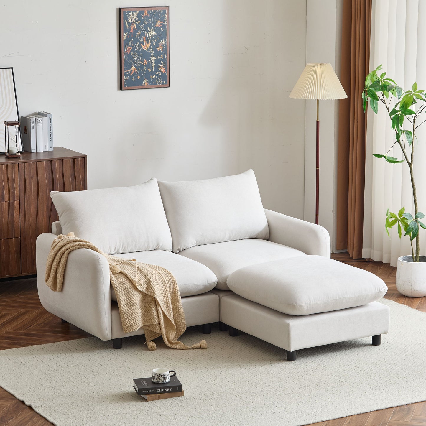 Oversize Modular Free Combination Sectional Sofa Couch With Ottoman For Living Room Noble House
