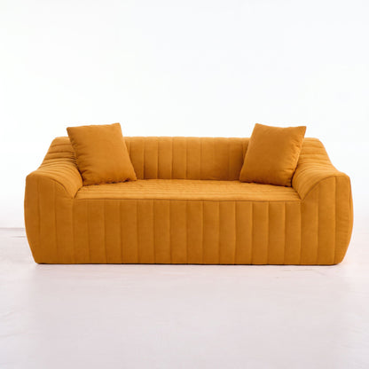 Oversized 2 Seater Loveseat With 2 Decor Throw Pillows, Deep Seat Sofa For Living Rooms Hearth and Haven