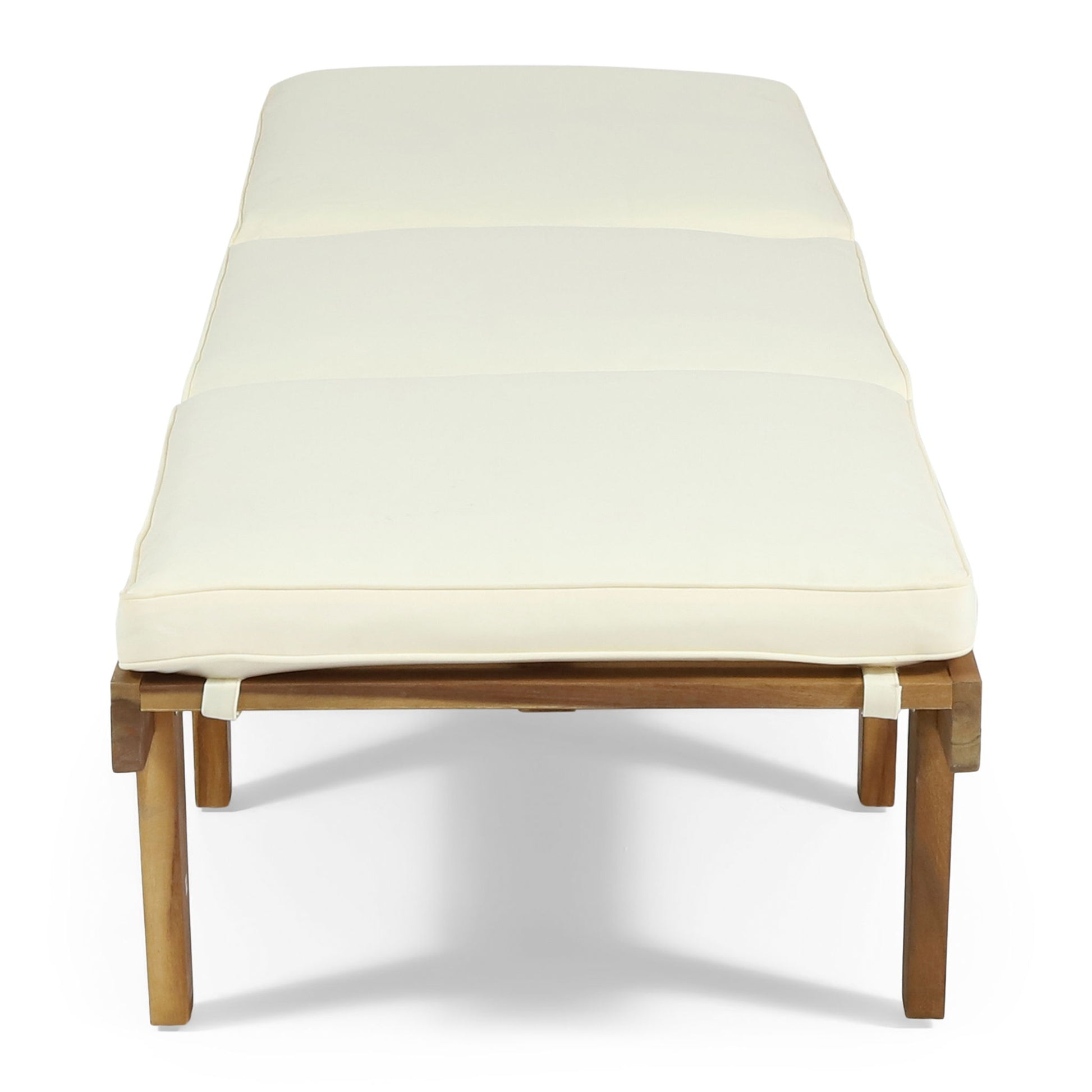 Ariana - Wood Chaise Lounge With Cushion Noble House