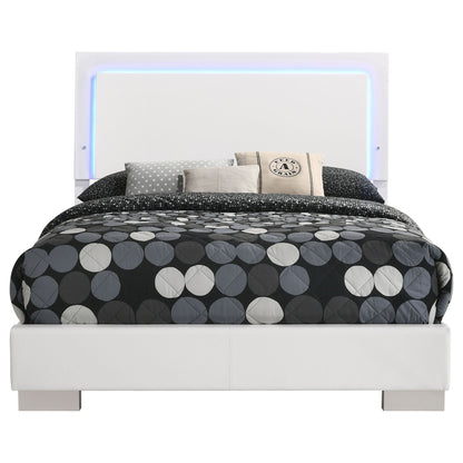 Felicity - LED Panel Bed With Built In Lighting Furniture Max