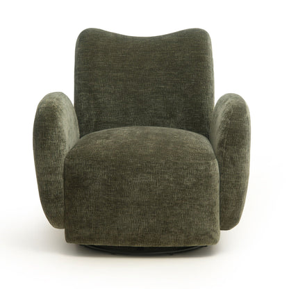 360° Swivel Accent Chair For Living Room - Olive Green Home Essentials