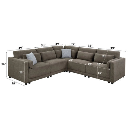Rylie - Modular Sectional Sofa With Toss Pillows Acme