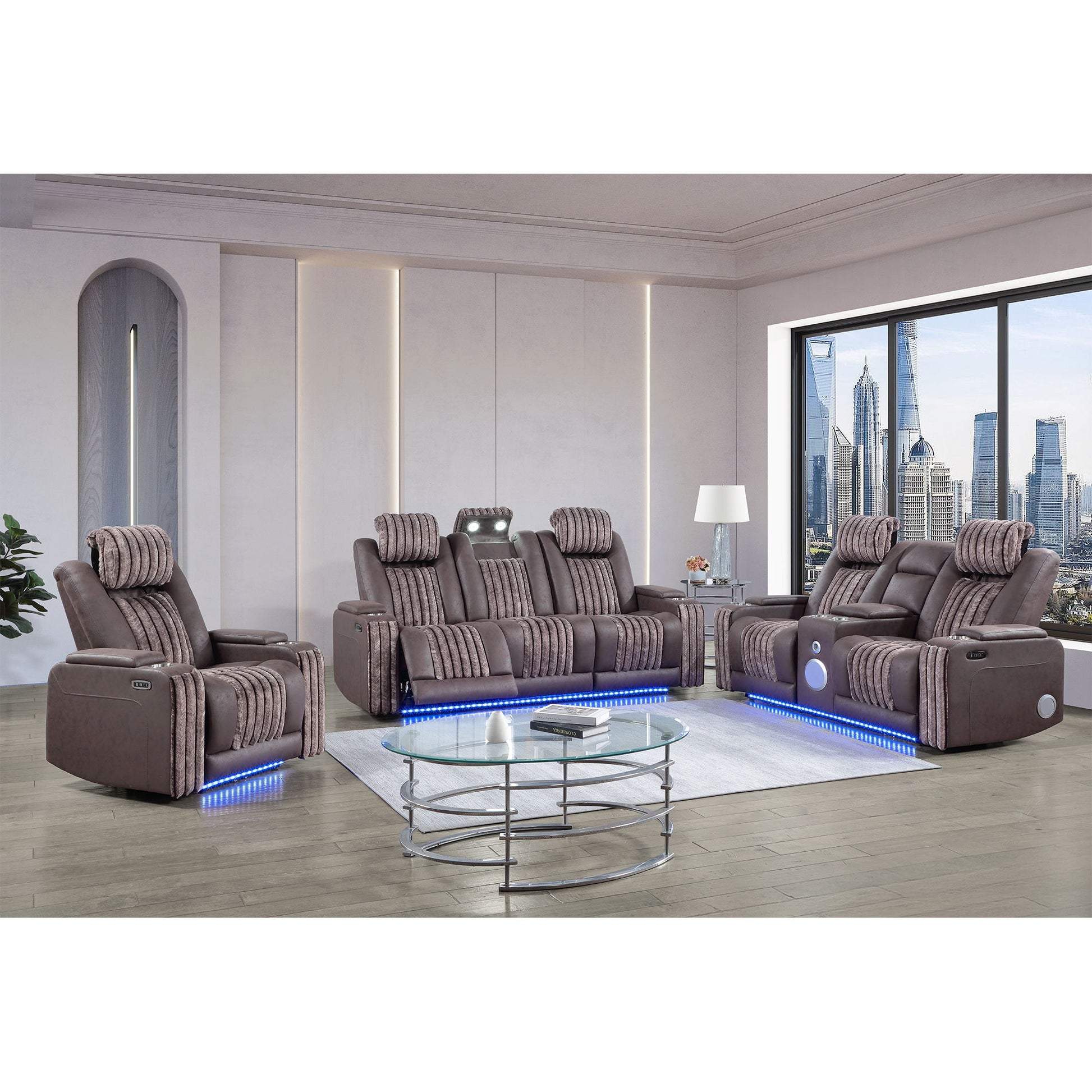 Duran - Power Recliner With Power Headrest Global Furniture USA