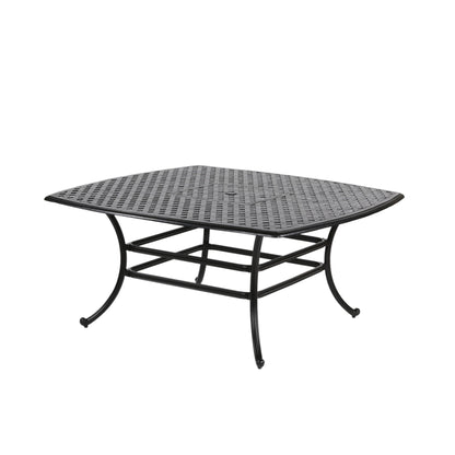 Square 63.98" Long Aluminum Dining Set Home Essentials