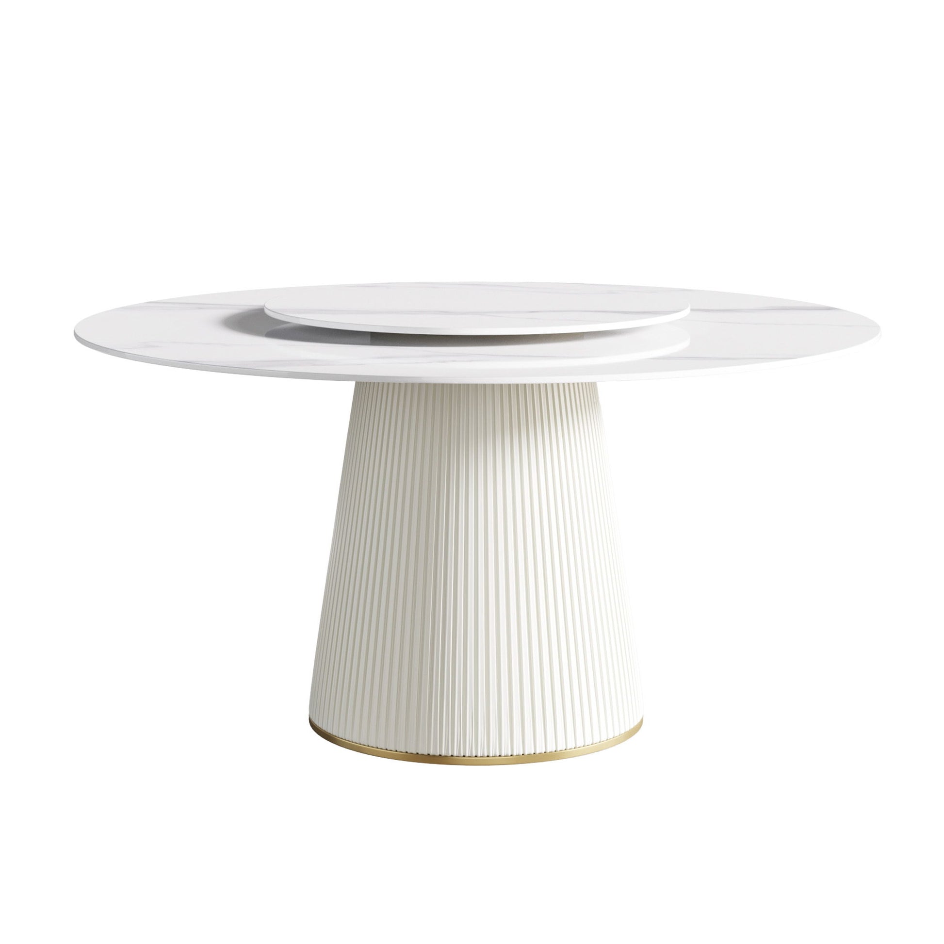 Modern, Round Black Carbon Steel Base Dining Table, Can Accommodate 6 People Home Essentials