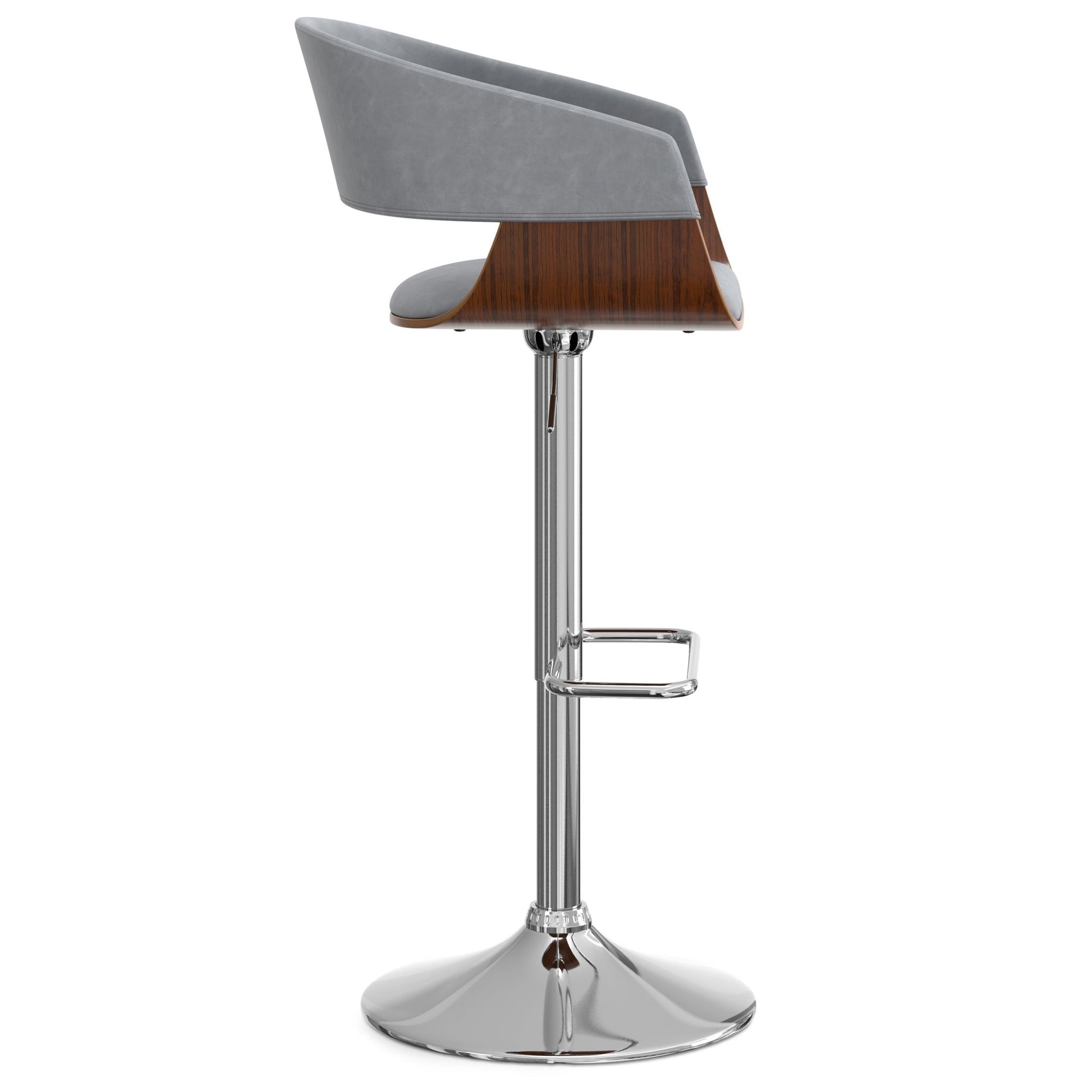 Lowell - Adjustable Swivel Bar Stool - Stone Gray Simpli-Home