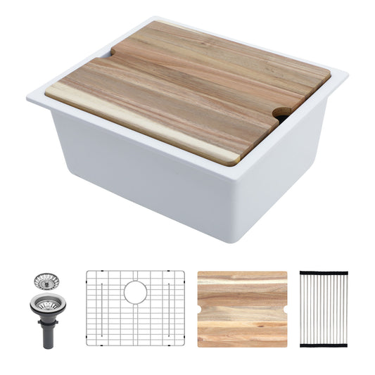Quartz Composite Kitchen Sink With Workstation, Undermount Daily Nest