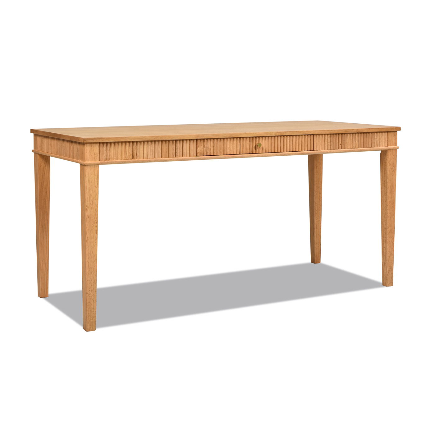 Dumont - Modern Farmhouse 1 Drawer Fluted Home Office Writing Desk - Natural Blonde Jennifer Taylor Home