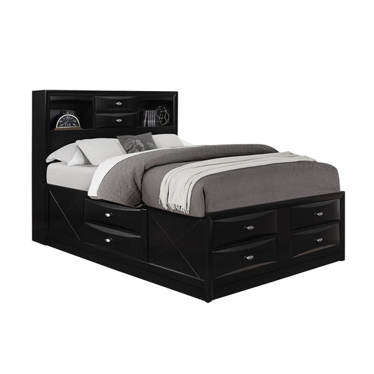 Lucille - Bed With Storage And Bookcase Headboard Global Furniture USA