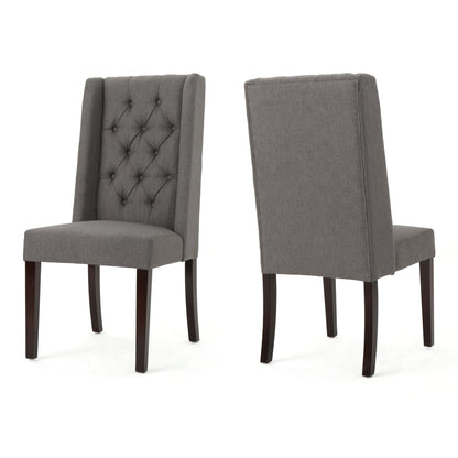 Sophisticated Tufted Dining Chair With High Back Design Noble House