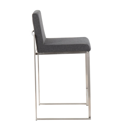 Fuji - Contemporary High Back Counter Stool, Functional Design Lumi Source