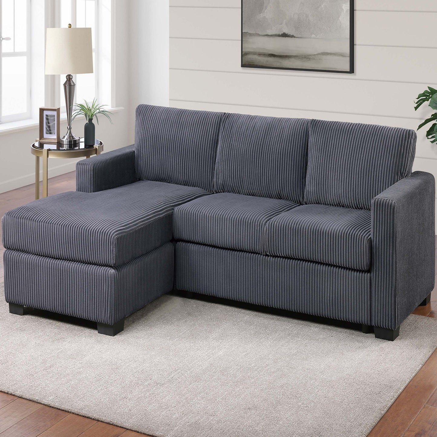 Modern L-Shaped Sectional Sofa Home Essentials