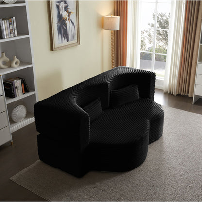 Floor Convertible Sleeper Sofa Bed With 2 Pillows Home Essentials