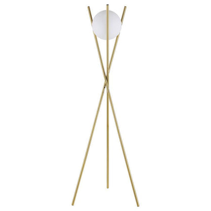 Yamileth - Spherical Bulb Metal Tripod Floor Lamp - Gold Coaster Fine Furniture