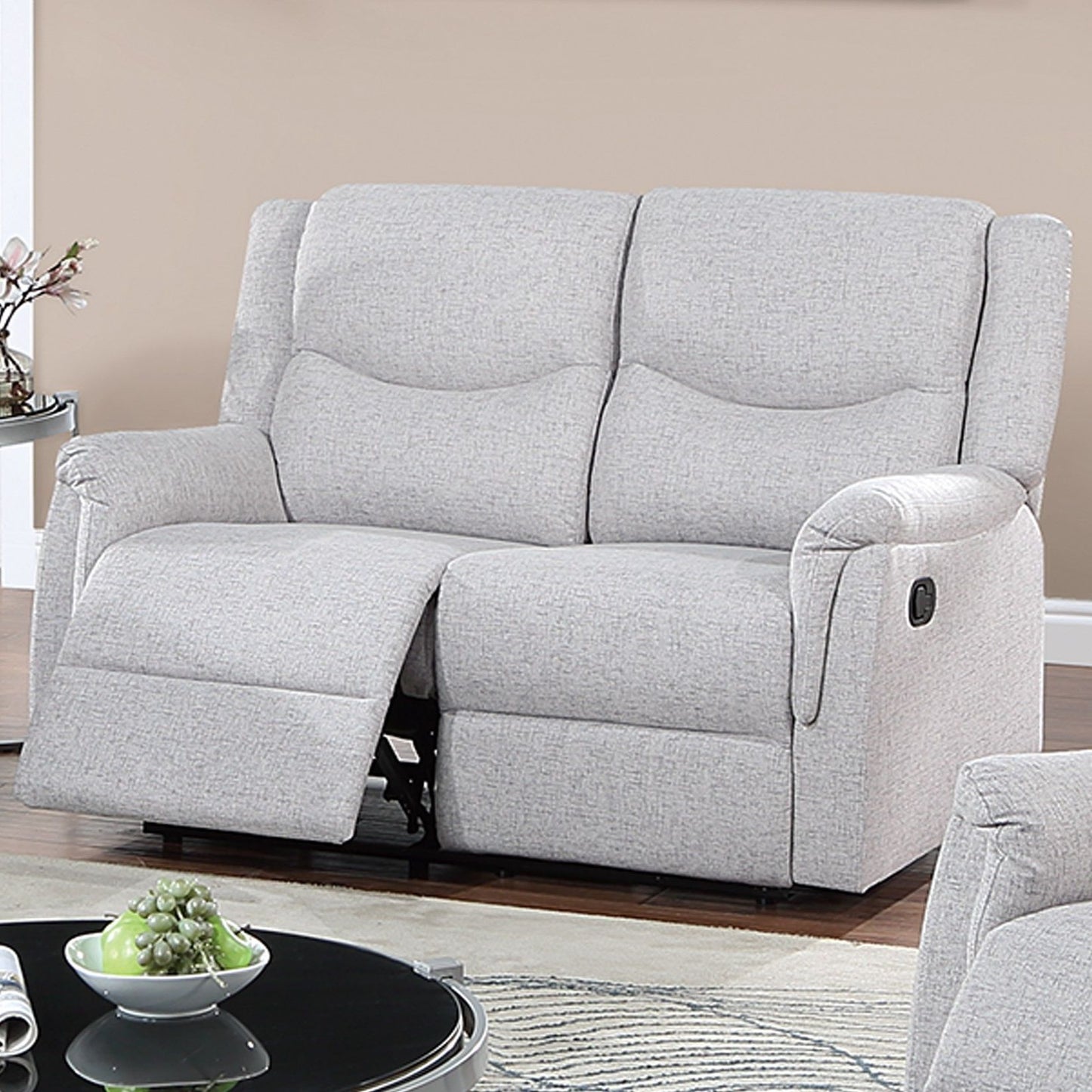 Modern Style Recliner Loveseat With Plush Armrest And Headrest Home Essentials