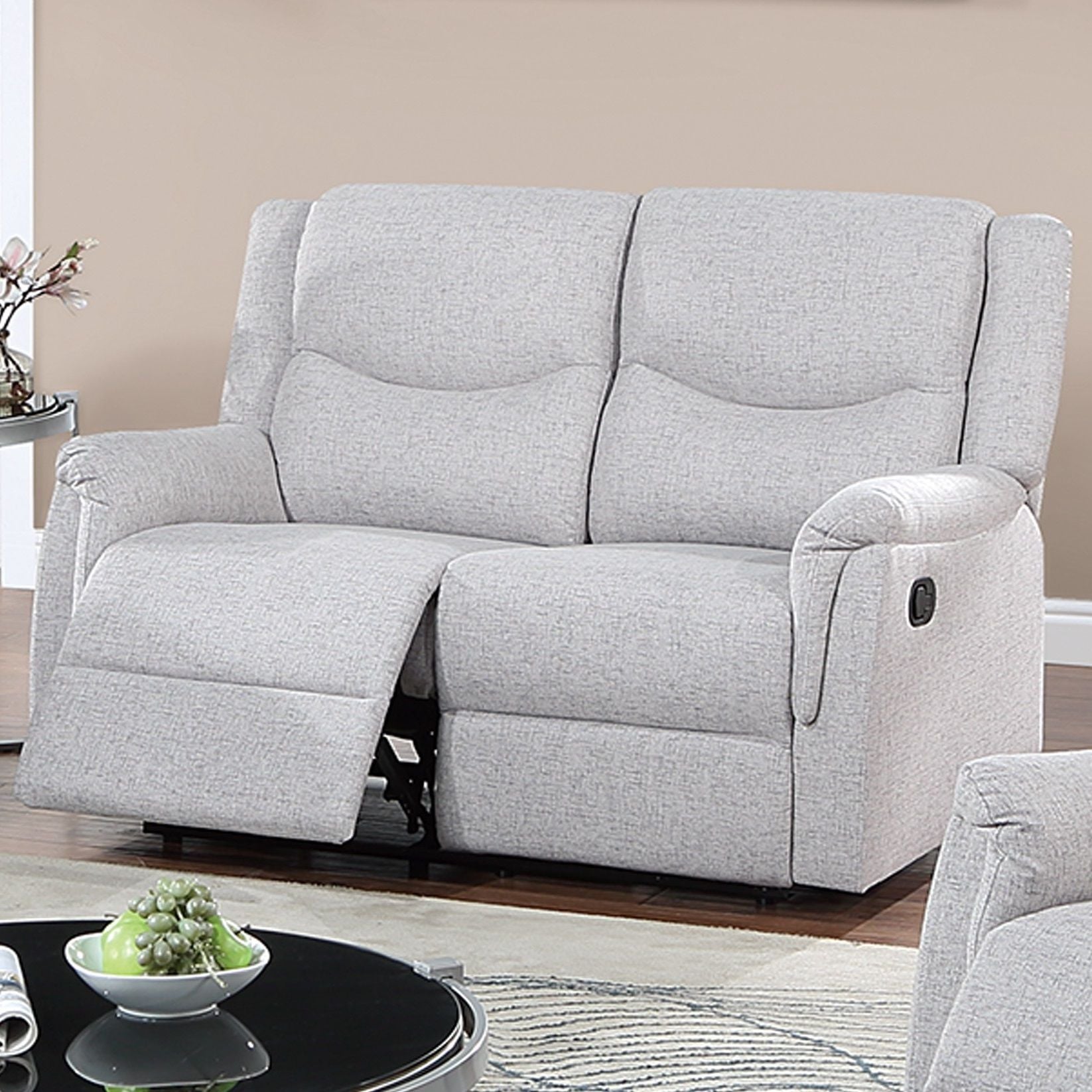 Modern Style Recliner Loveseat With Plush Armrest And Headrest Home Essentials