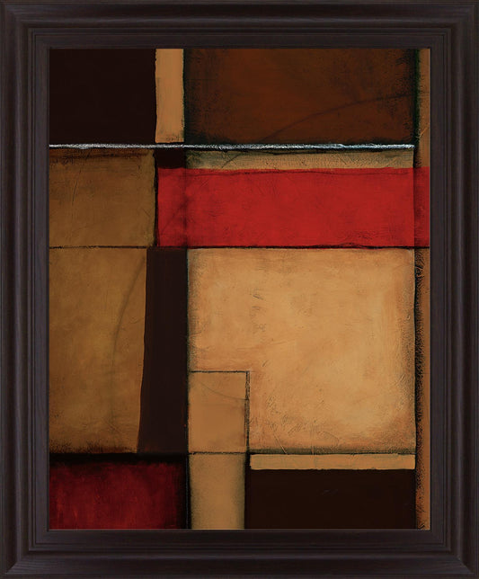 Crimson Modular - 28" x 34" Framed Wall Art Classy Art
