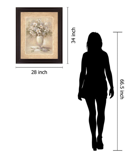 Ivory Blossom Vase - 28" x 34" Framed Wall Art Classy Art