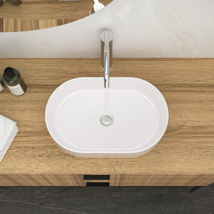 Vessel Oval Bathroom Sink - White Daily Nest