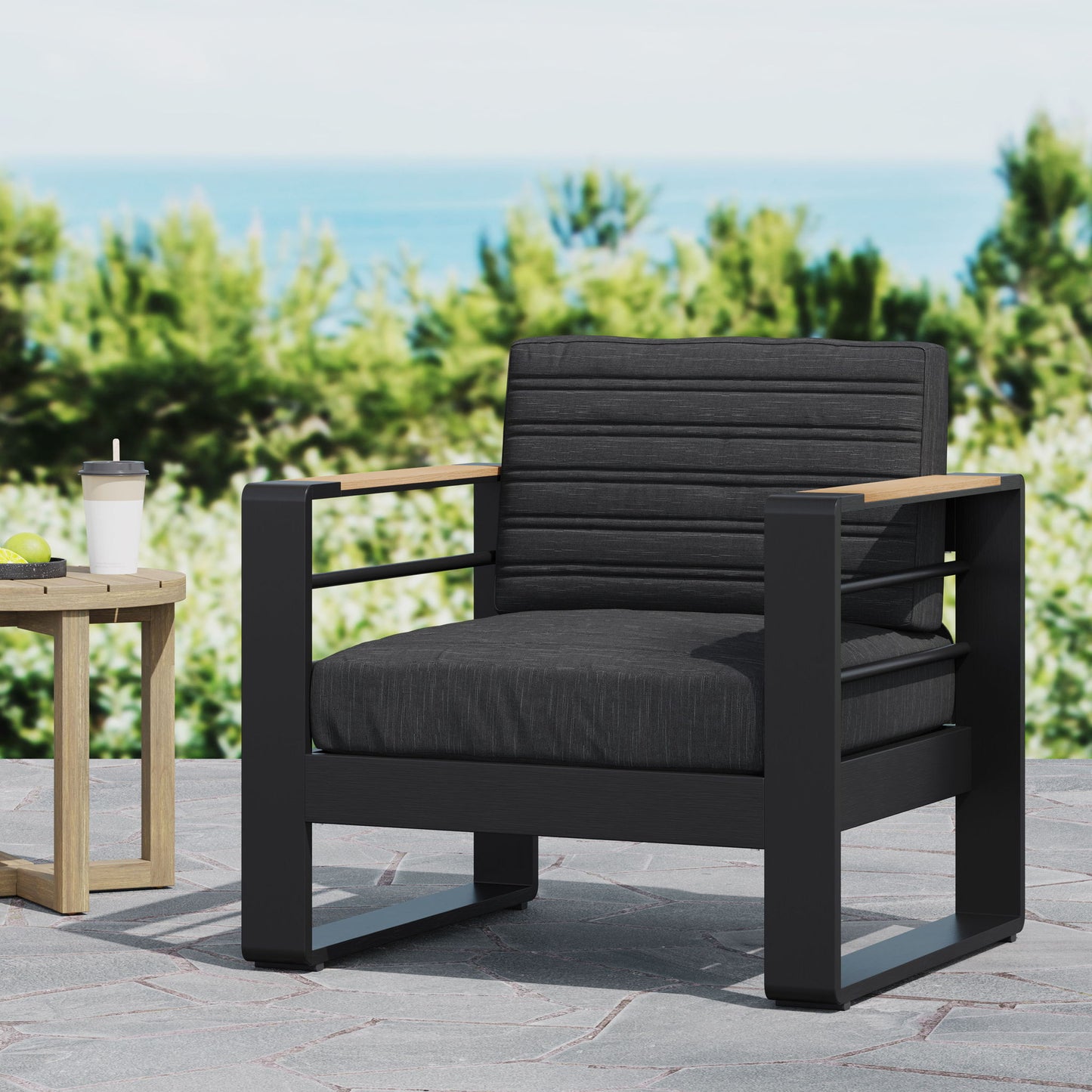 Giovanna - Club Chair Set With Aluminum Frame Noble House