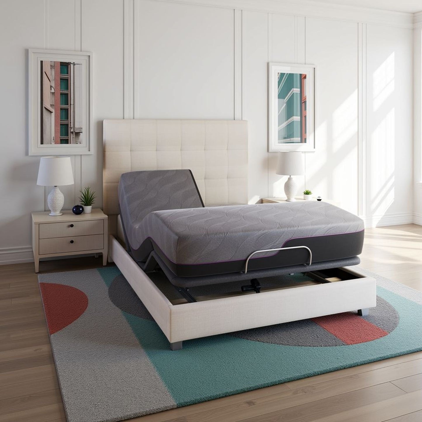 Renew - 11" King Size Flex Head Cooling Gelcare Memory Foam Mattress - Gray Remedy Sleep