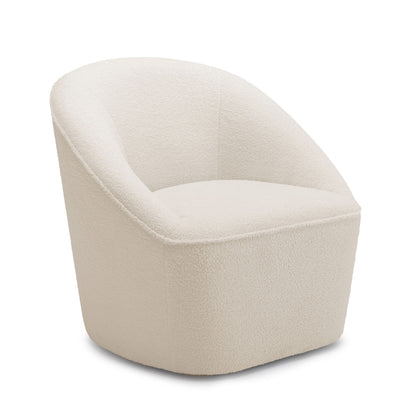 Anson - Swivel Chair With Soft Rounded Back - Off White Home Essentials