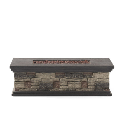 Fire Pit With Lightweight Concrete And Steel Frame Noble House