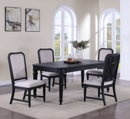 Kingsbury - Dining Table (18 Leaf) - Black Crown Mark