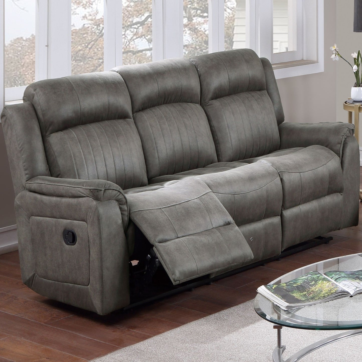 Contemporary Living Room Set, Horizontal And Vertical Tufting Home Essentials